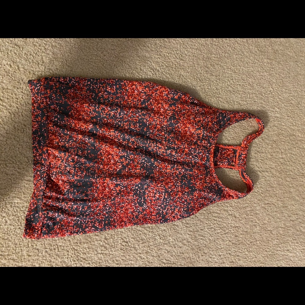 Athleta Coral red grey workout tank Size S